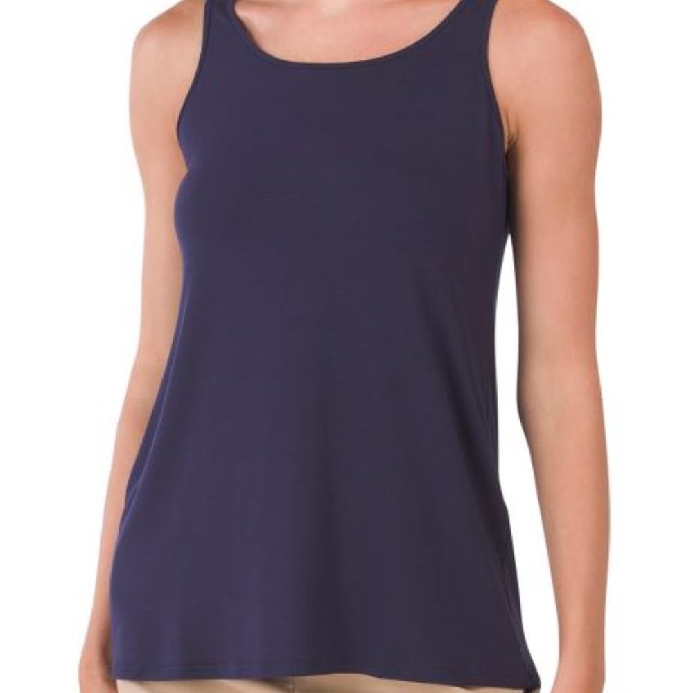 Eileen Fisher Lightweight Viscose Jersey Sleeveless Tank Top NWT